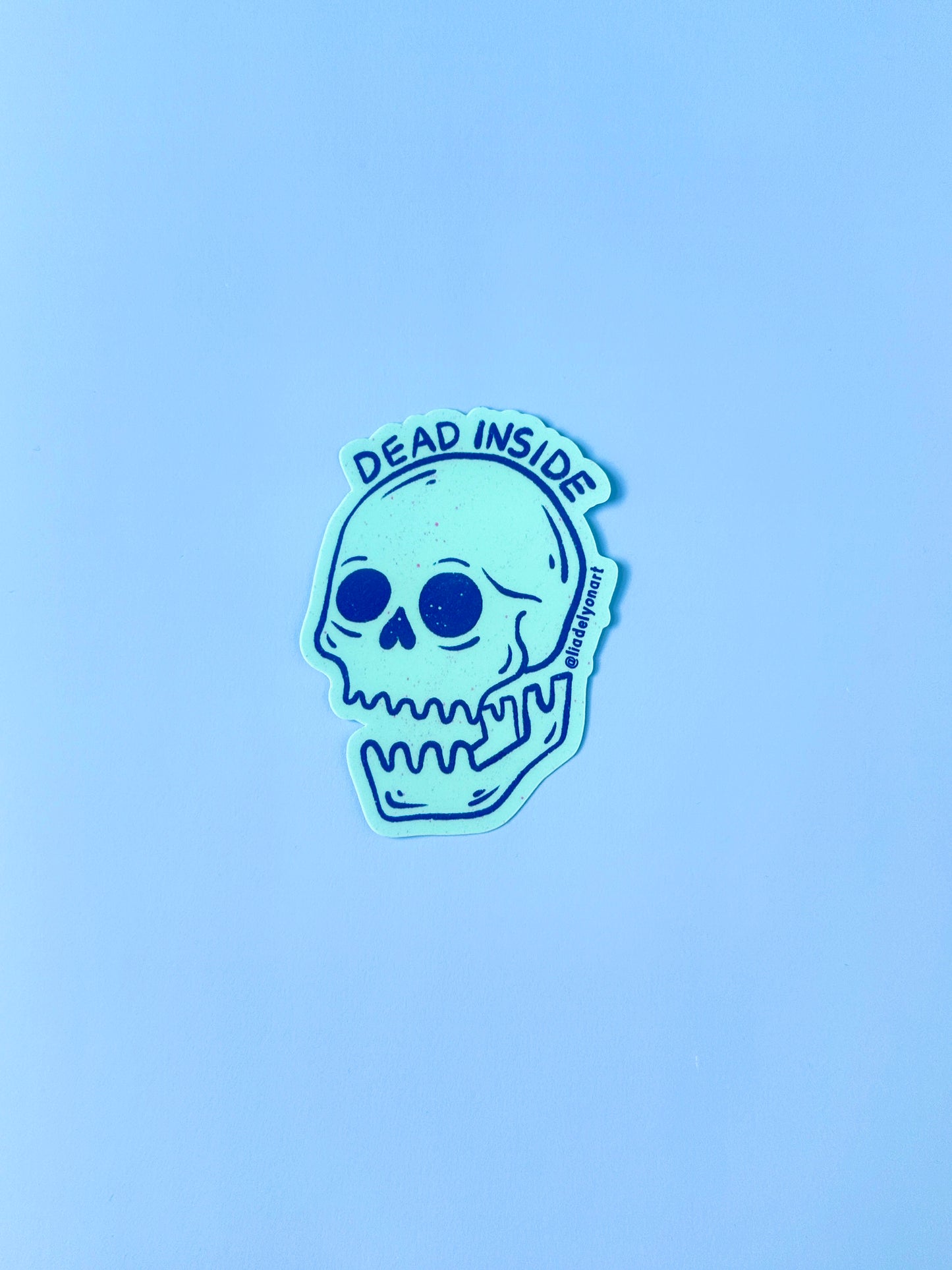 Dead Inside Vinyl Sticker, 3 x3 in.
