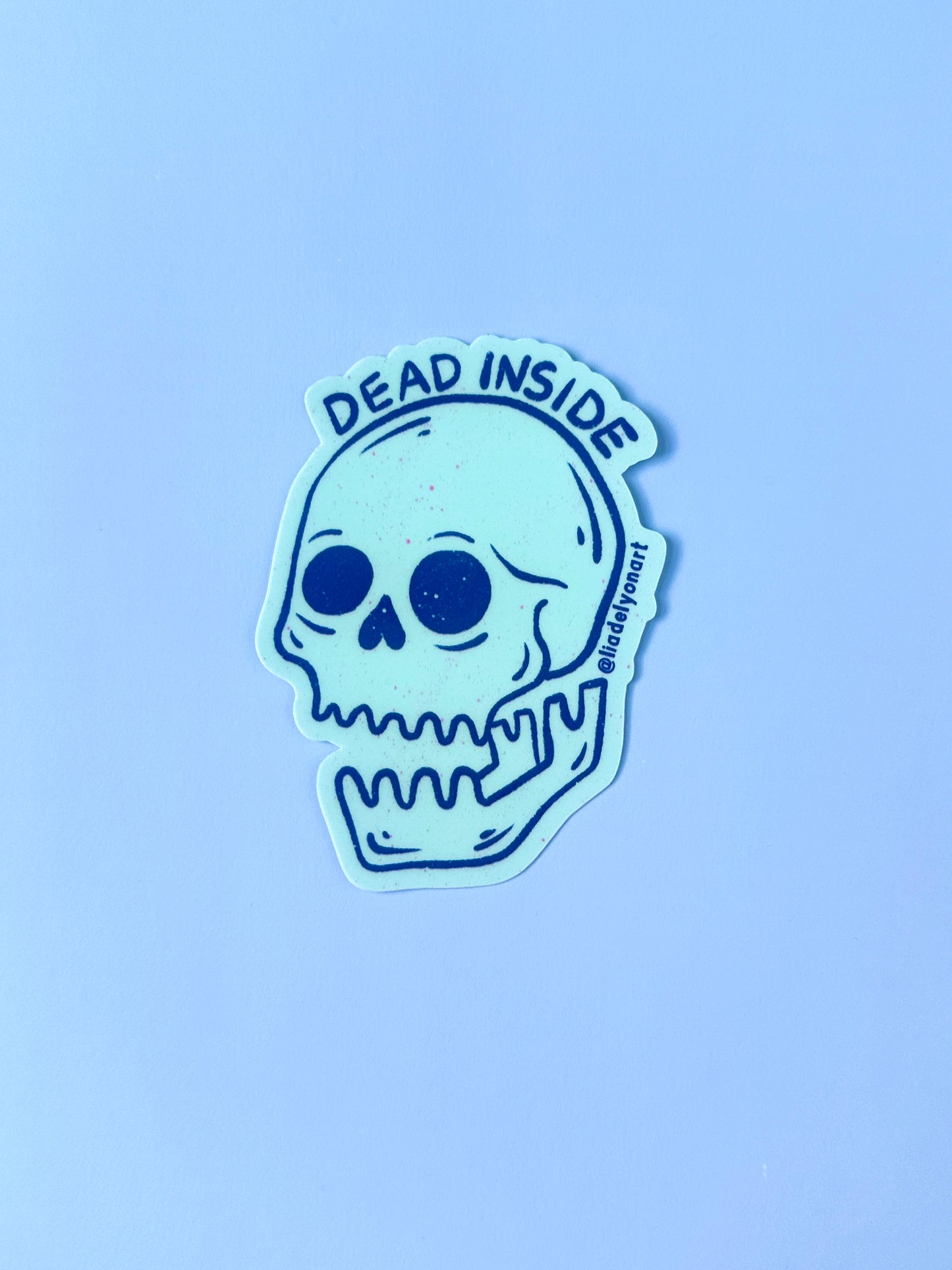 Dead Inside Vinyl Sticker, 3 x3 in.