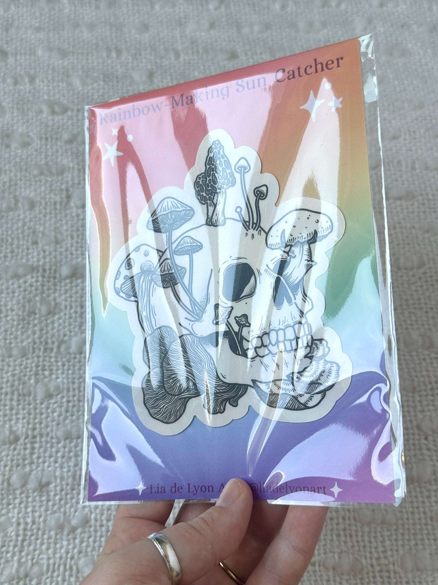 Mushroom Skull Sun Catcher