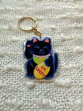 Load image into Gallery viewer, Lucky Cat (Maneki Neko) Acrylic Keychain
