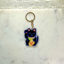 Load image into Gallery viewer, Lucky Cat (Maneki Neko) Acrylic Keychain
