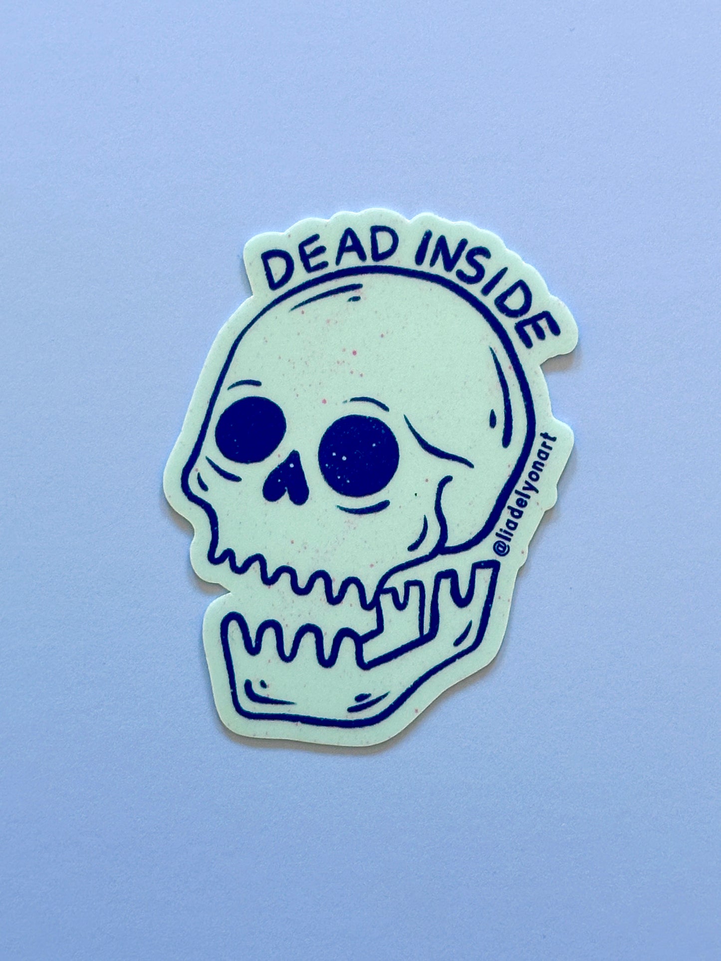 Dead Inside Vinyl Sticker, 3 x3 in.