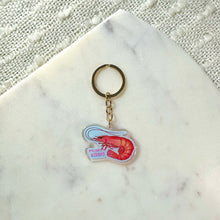 Load image into Gallery viewer, Shrimply Vibing Acrylic Keychain
