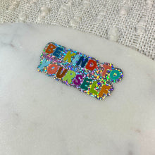 Load image into Gallery viewer, Be Kind To Yourself Glitter Sticker, 1.3x3 in.
