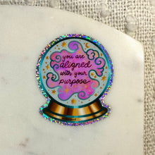 Load image into Gallery viewer, Crystal Ball Fortune Glitter Sticker, 3x2.5 in
