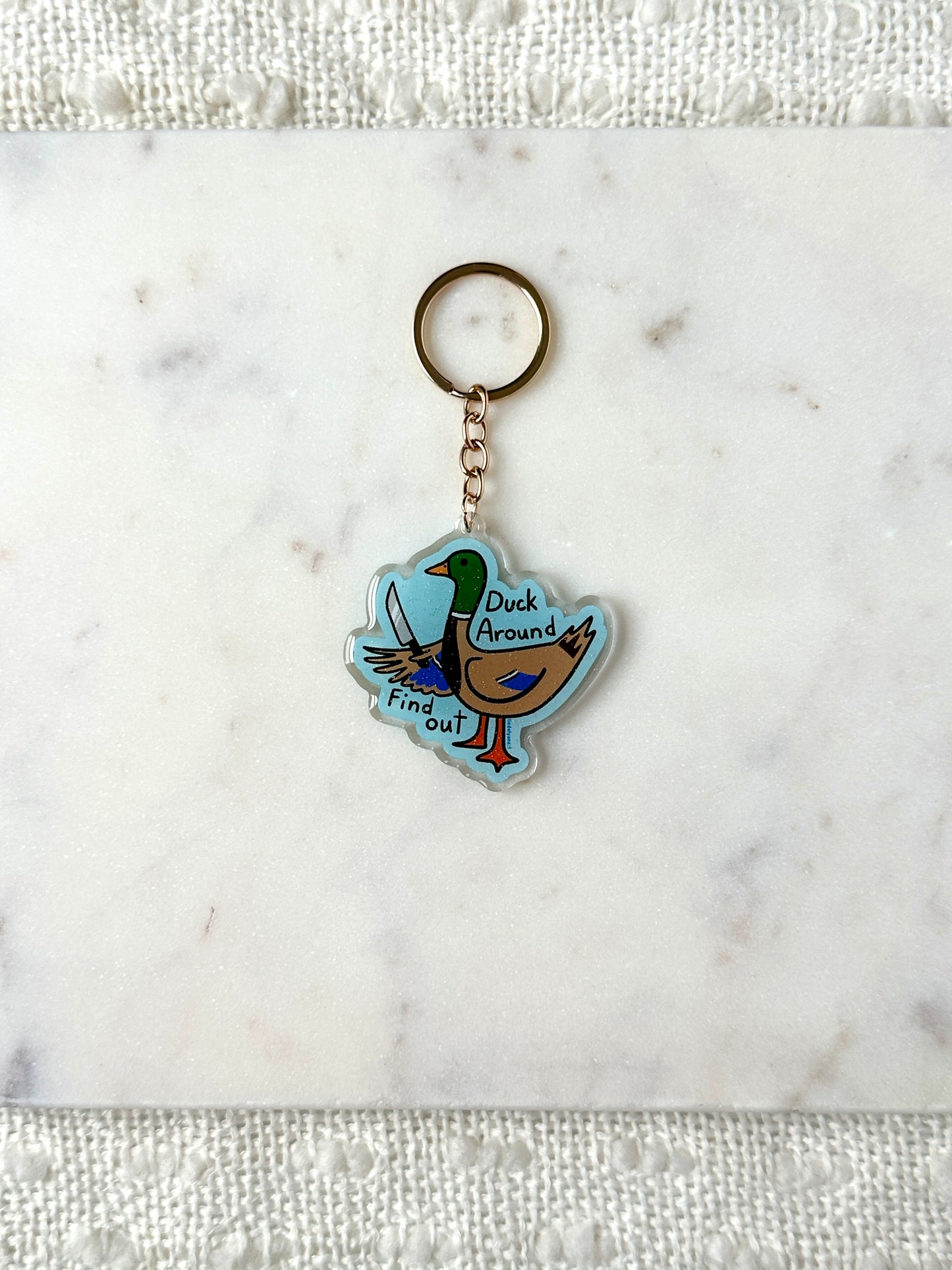 Duck Around Acrylic Keychain