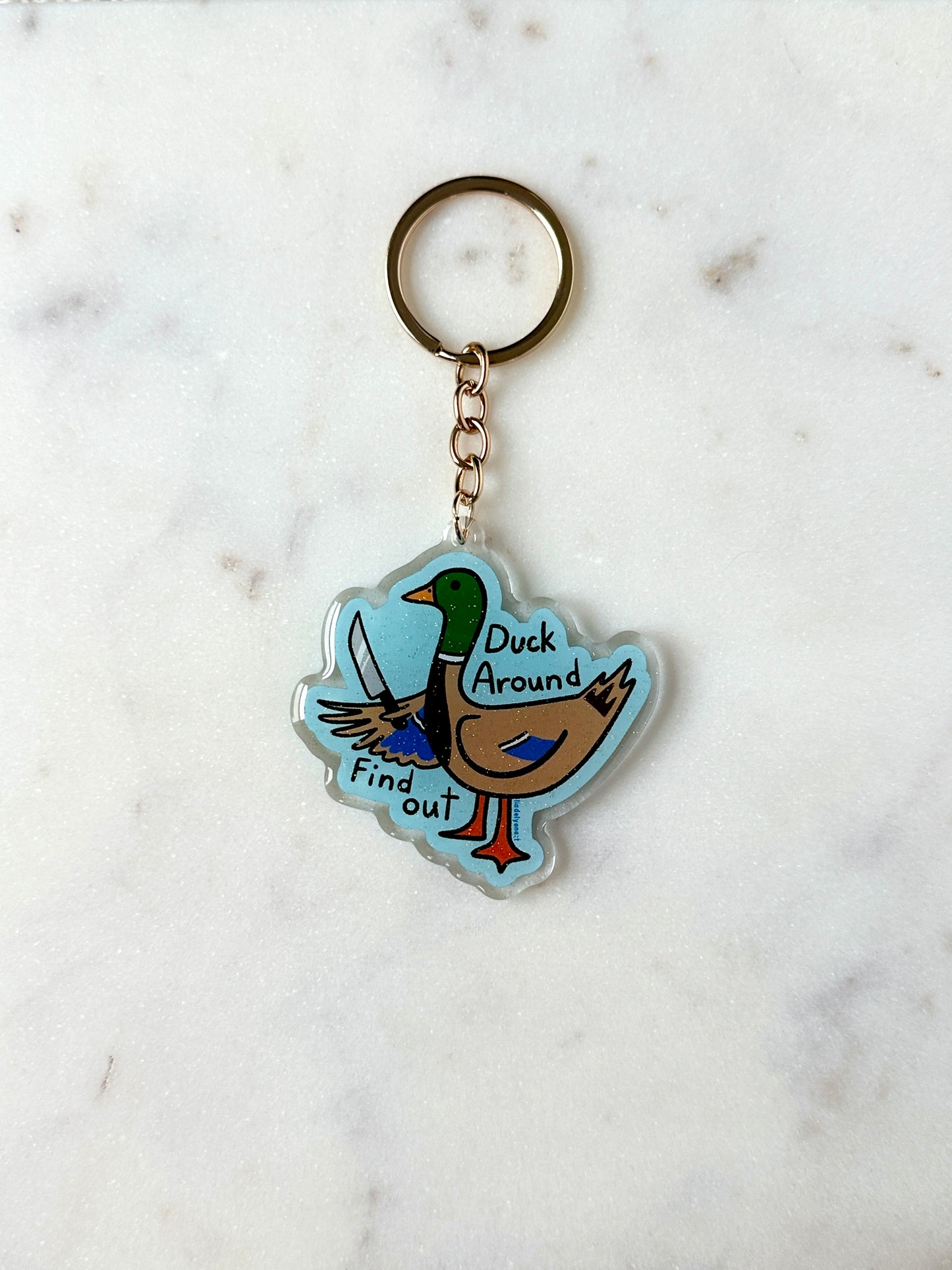 Duck Around Acrylic Keychain