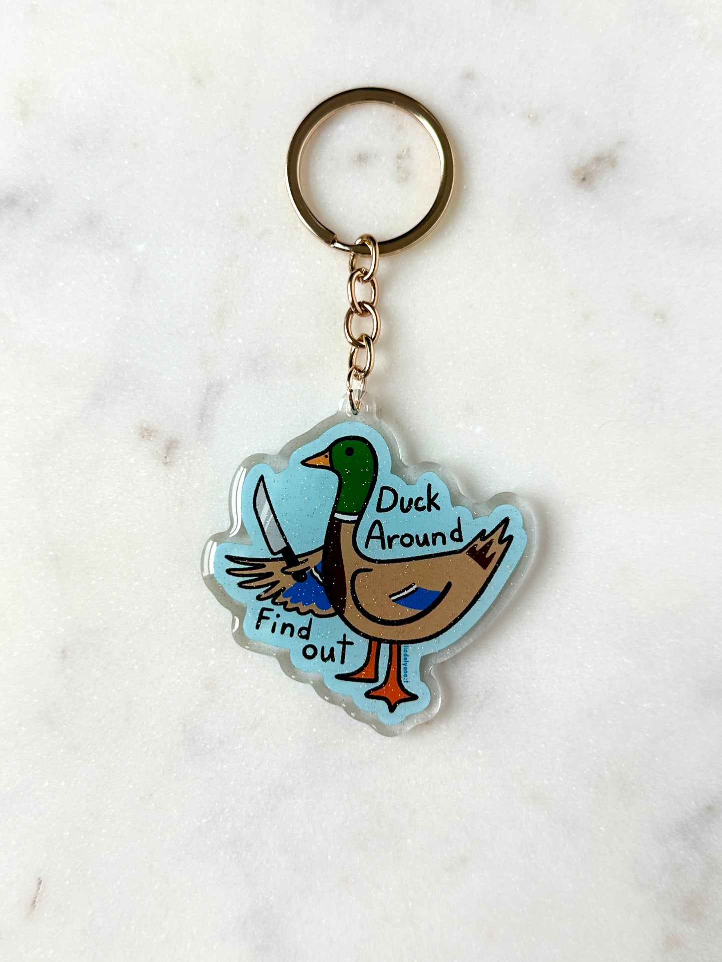 Duck Around Acrylic Keychain