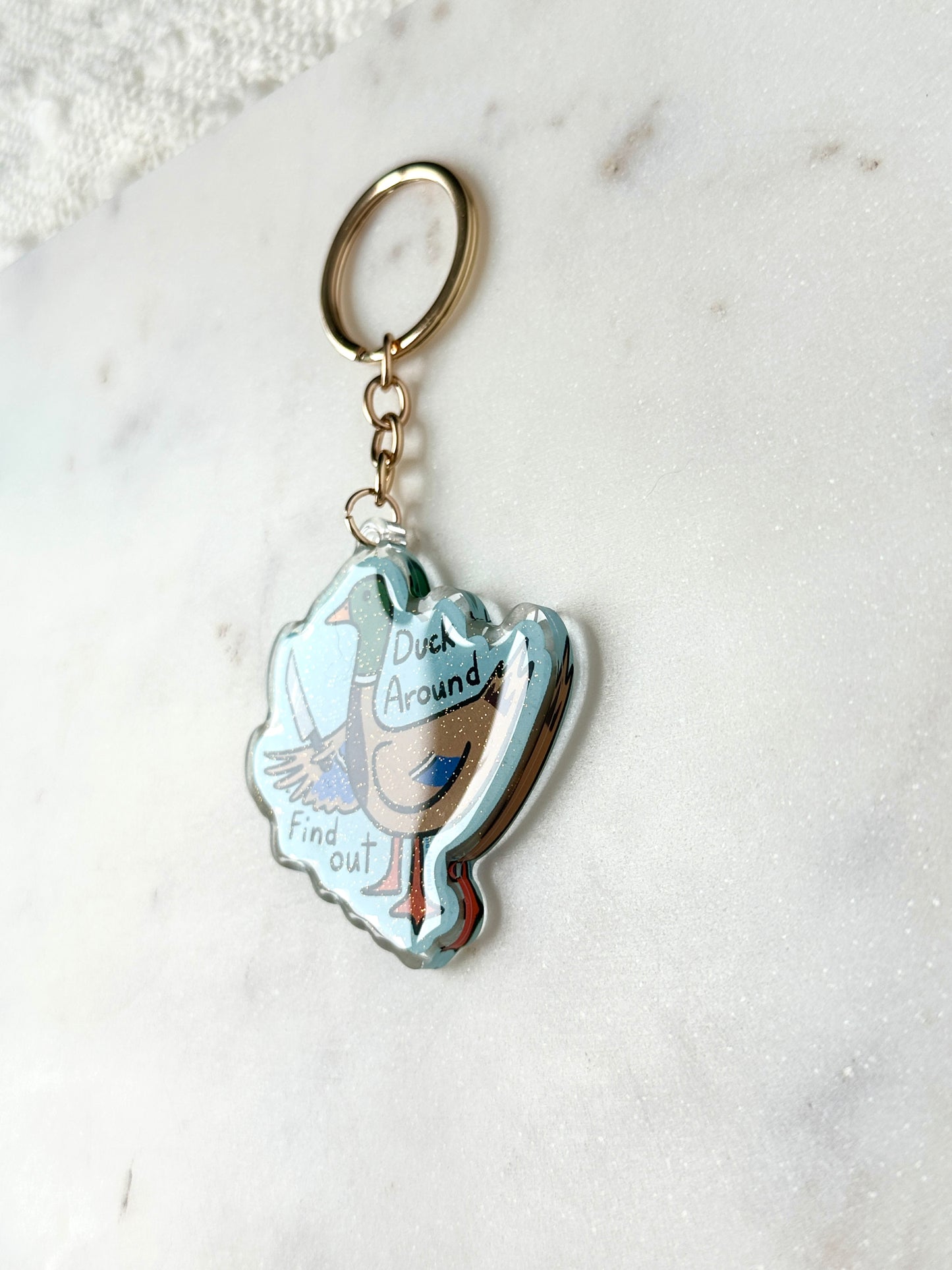 Duck Around Acrylic Keychain