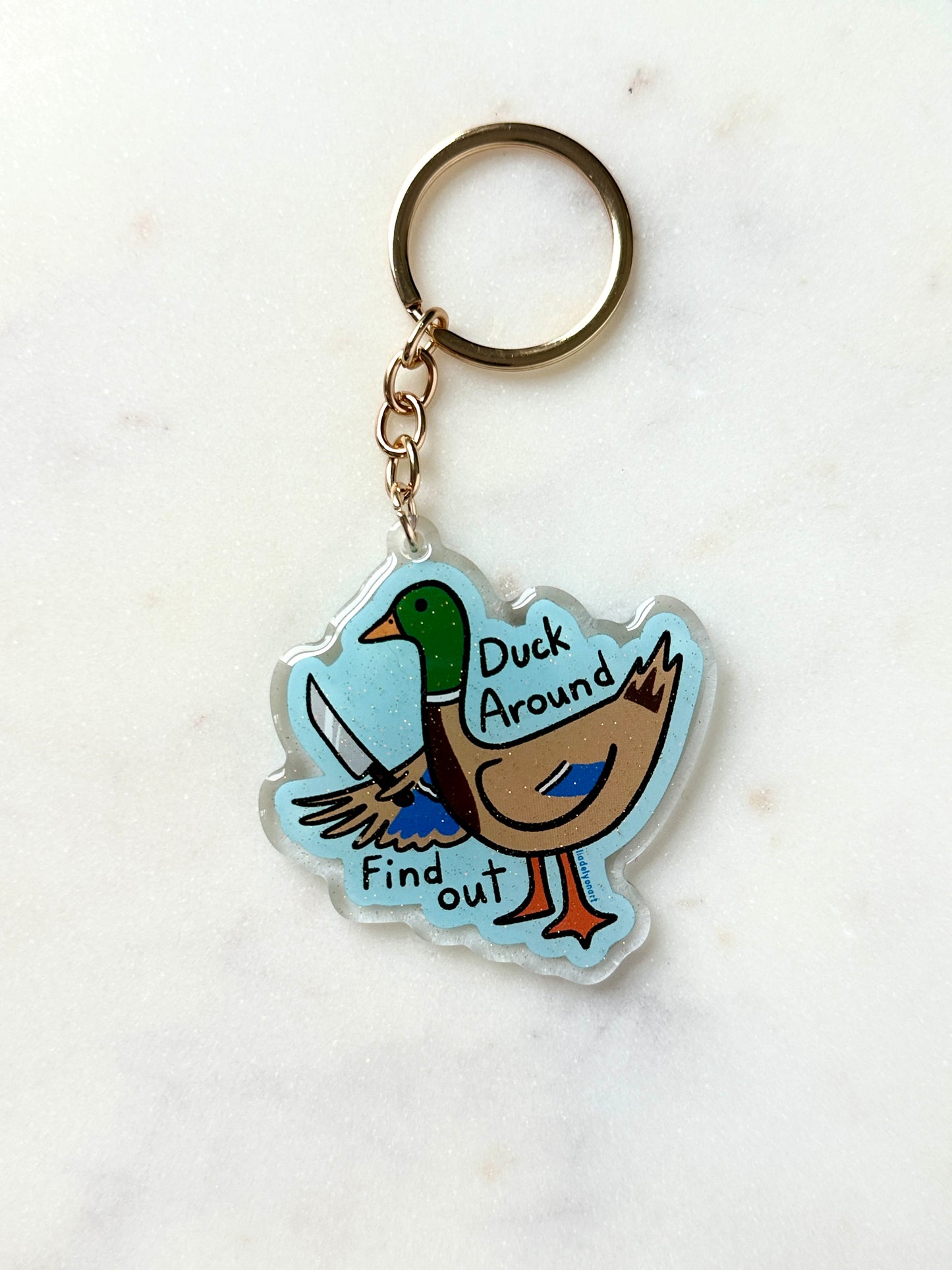 Duck Around Acrylic Keychain