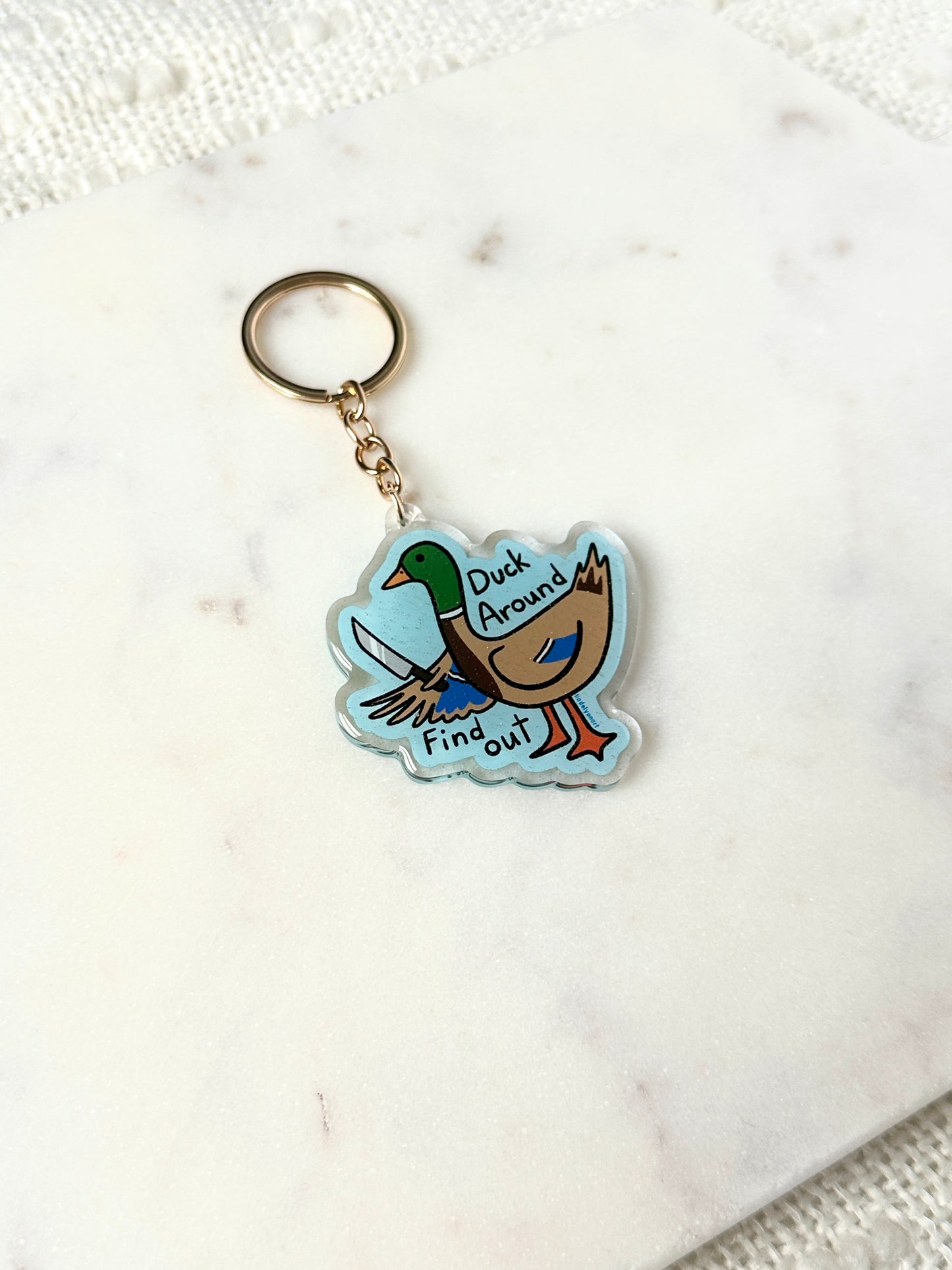 Duck Around Acrylic Keychain
