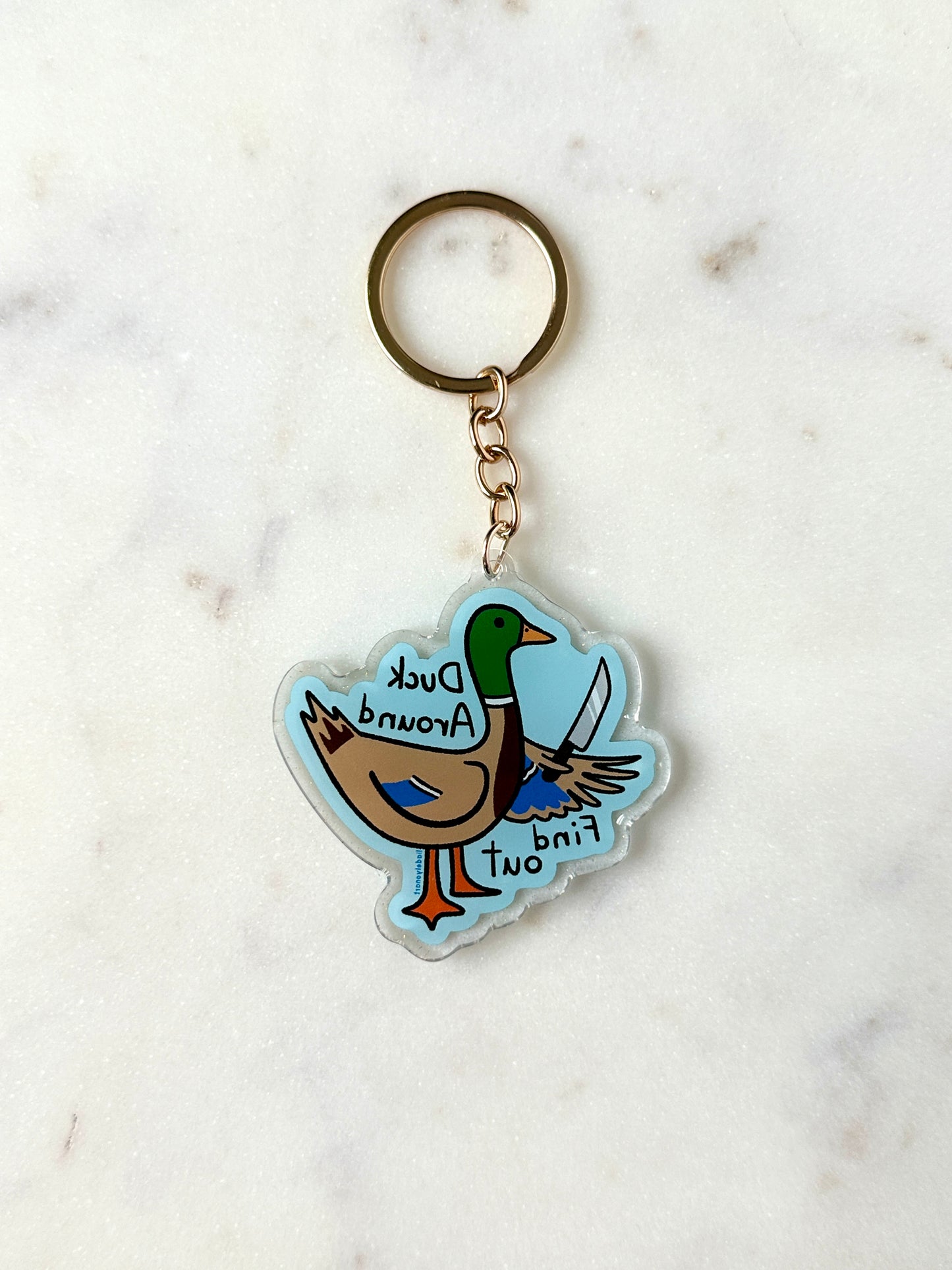 Duck Around Acrylic Keychain