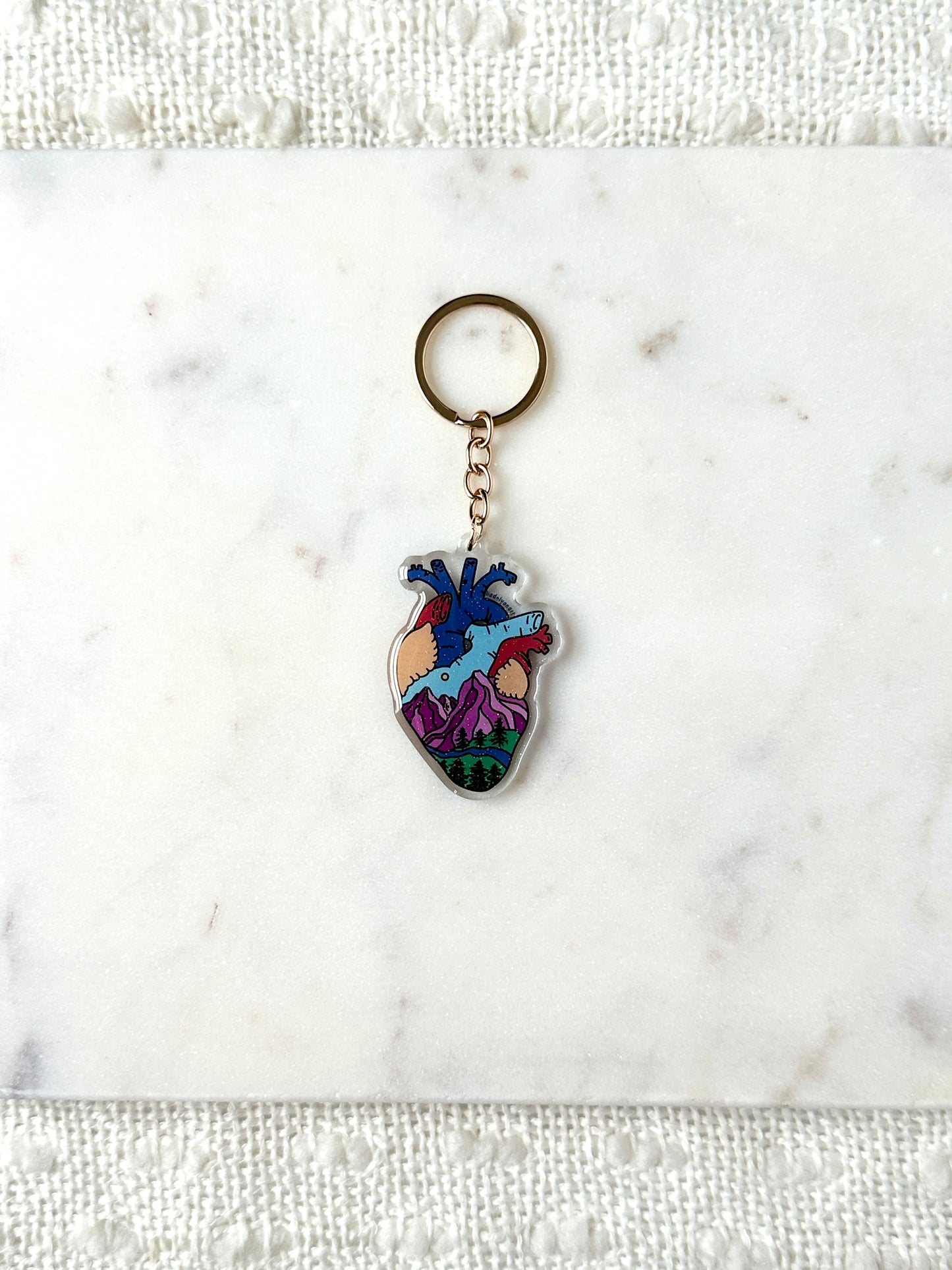 Mountain Heart Acrylic Keychain