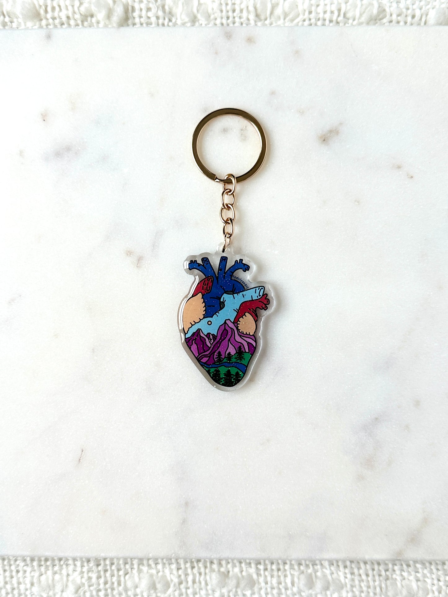 Mountain Heart Acrylic Keychain
