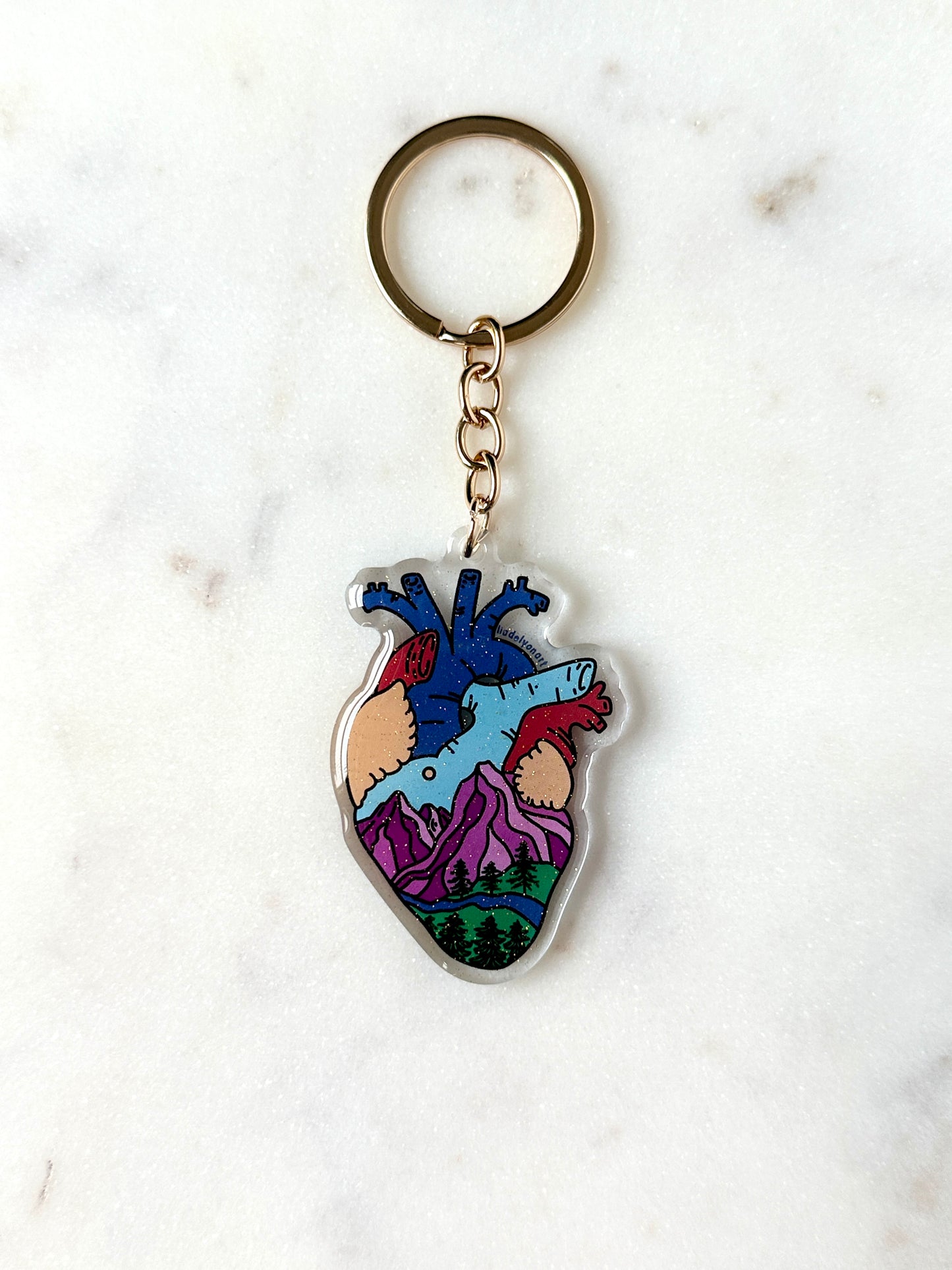 Mountain Heart Acrylic Keychain