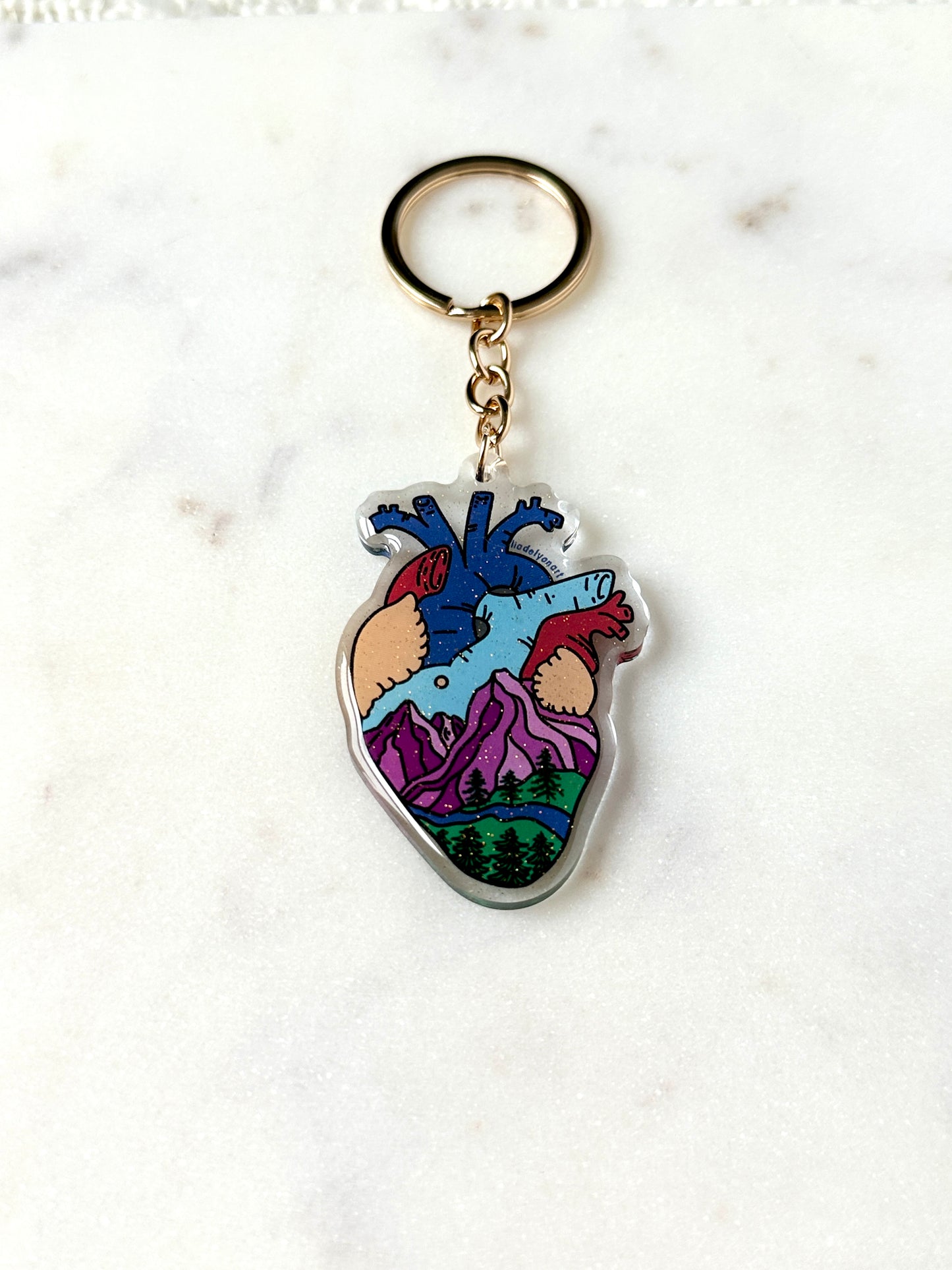 Mountain Heart Acrylic Keychain