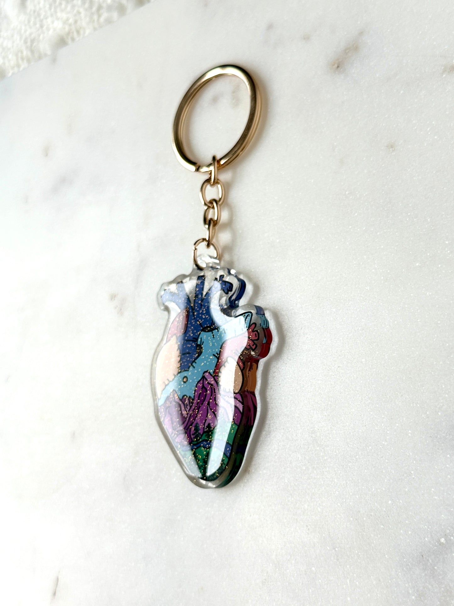 Mountain Heart Acrylic Keychain