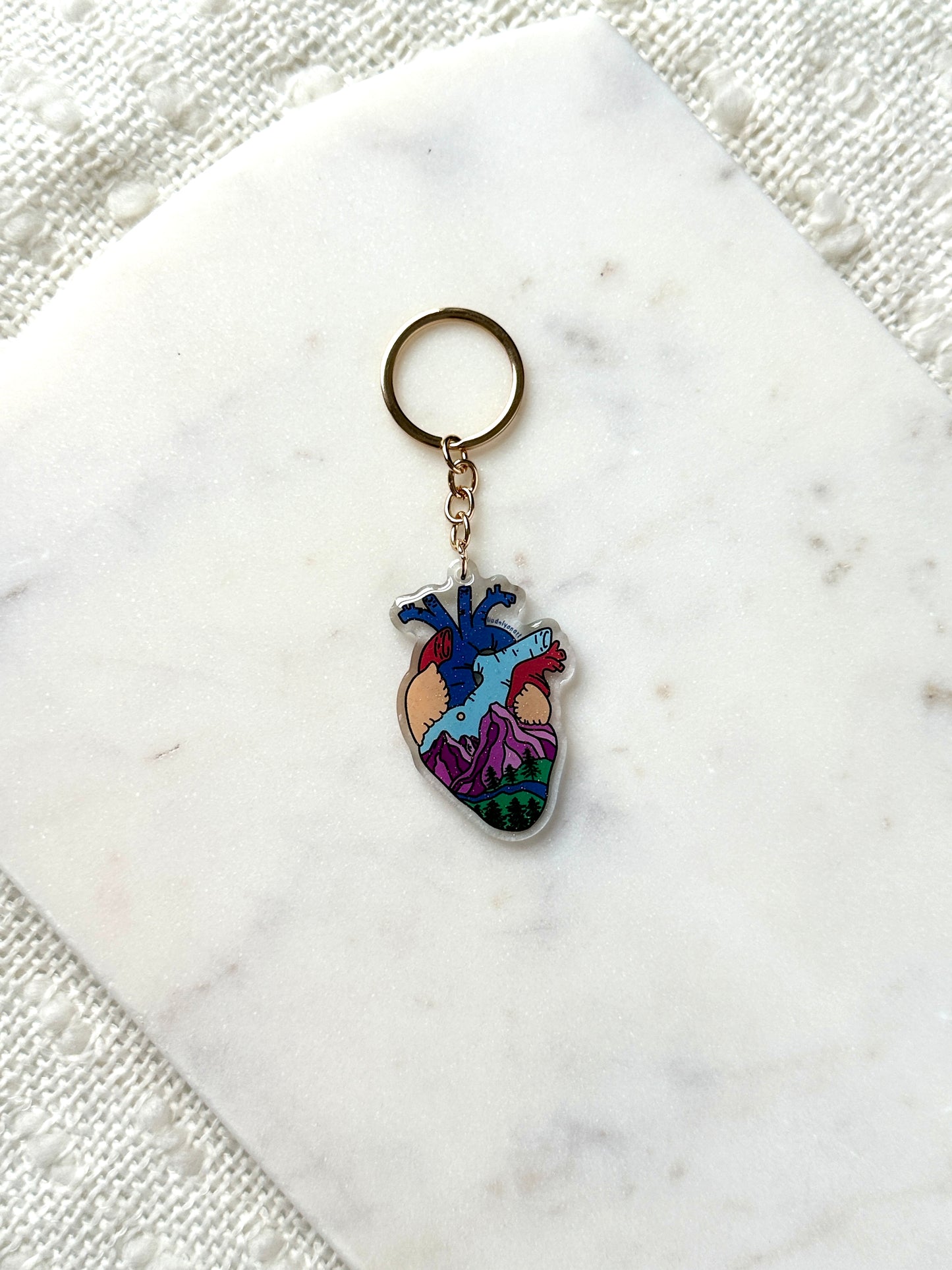 Mountain Heart Acrylic Keychain