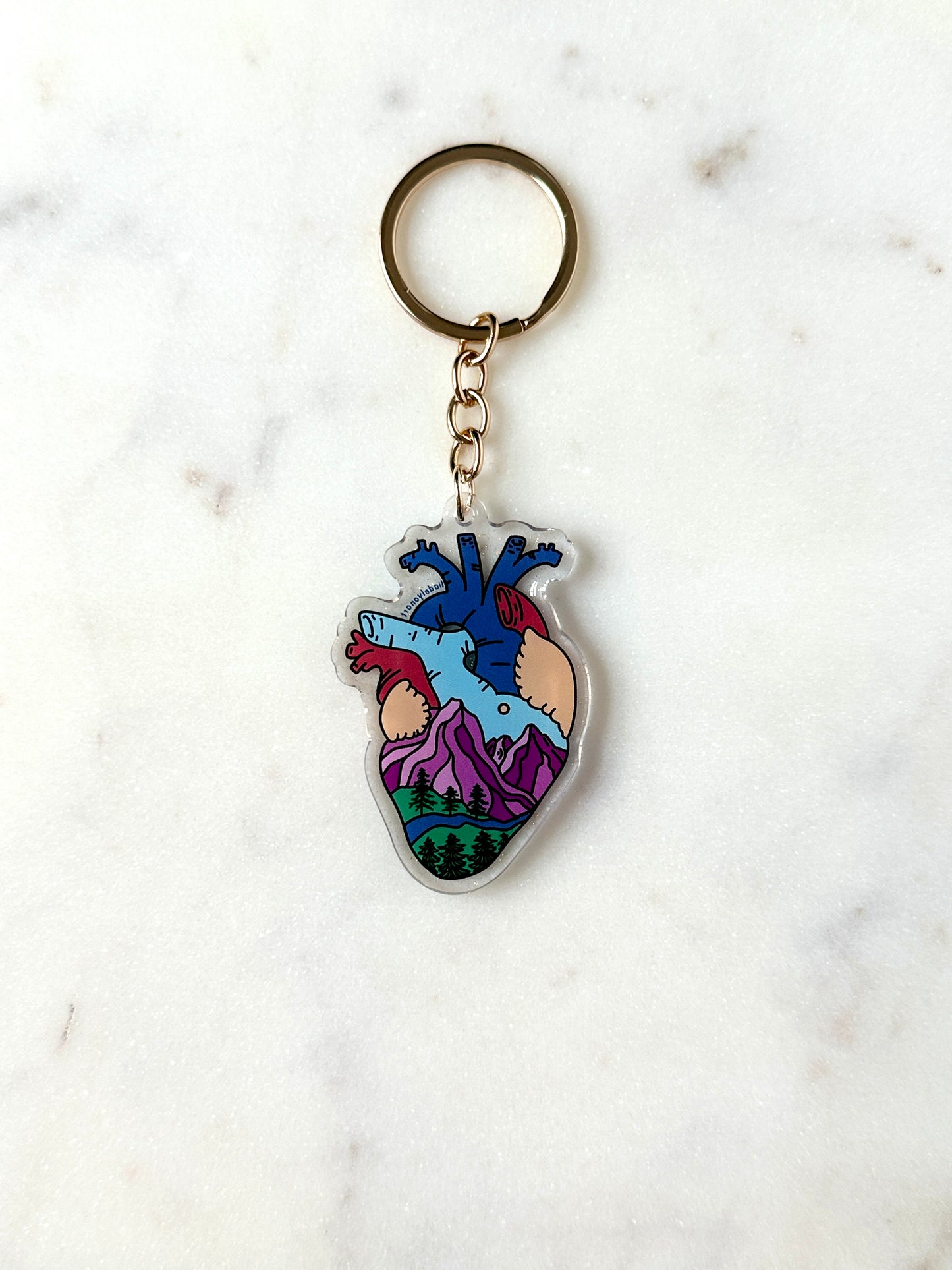 Mountain Heart Acrylic Keychain