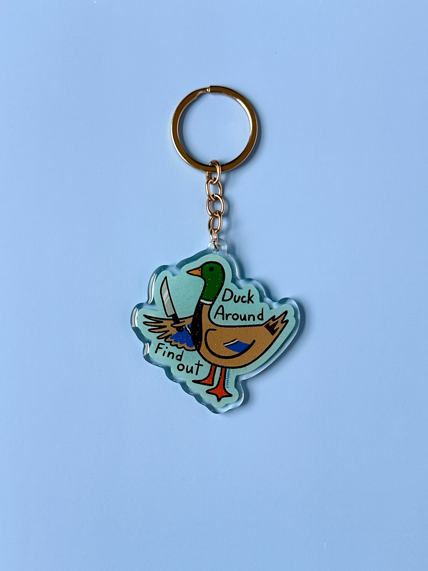 Duck Around Acrylic Keychain