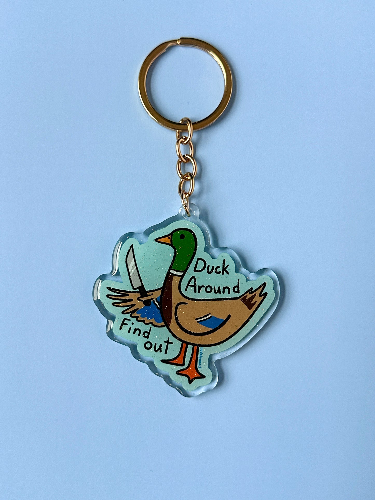 Duck Around Acrylic Keychain