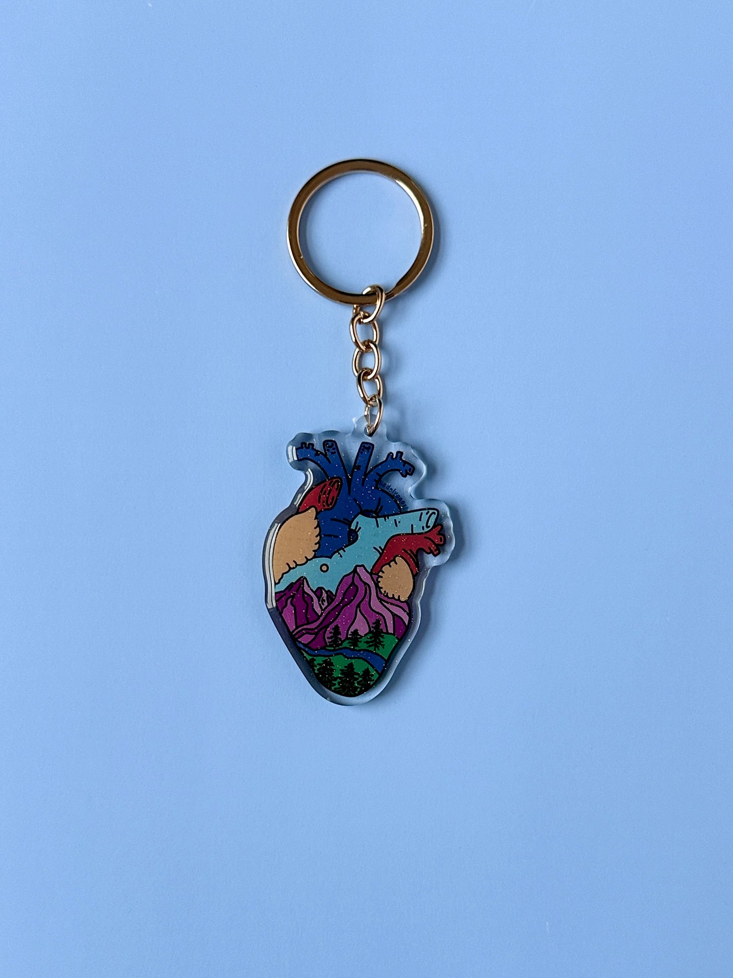 Mountain Heart Acrylic Keychain