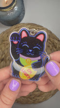 Load and play video in Gallery viewer, Lucky Cat (Maneki Neko) Acrylic Keychain
