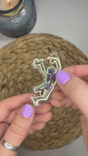 Load and play video in Gallery viewer, Dancing Skeleton Acrylic Keychain
