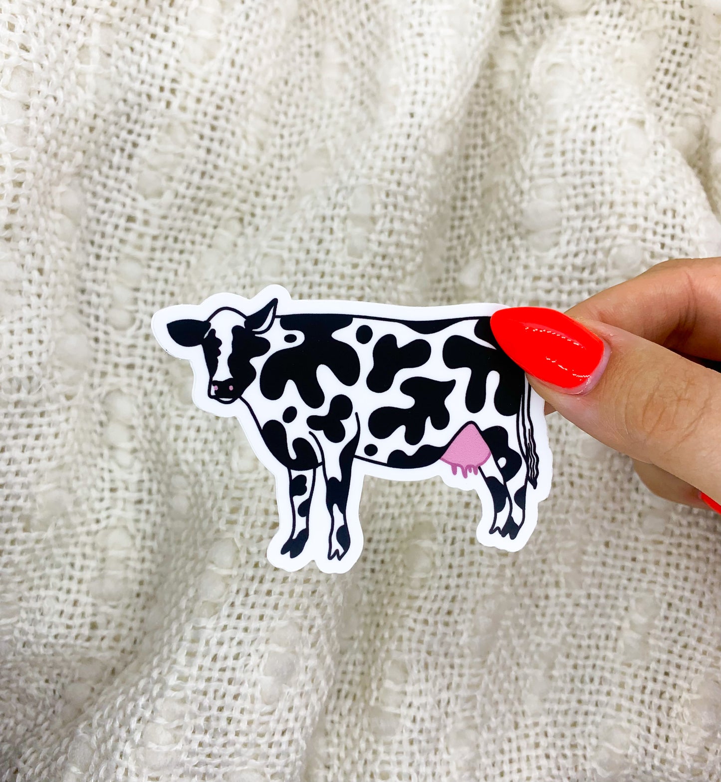 Matisse Cow VinylSticker, 3x2 in.