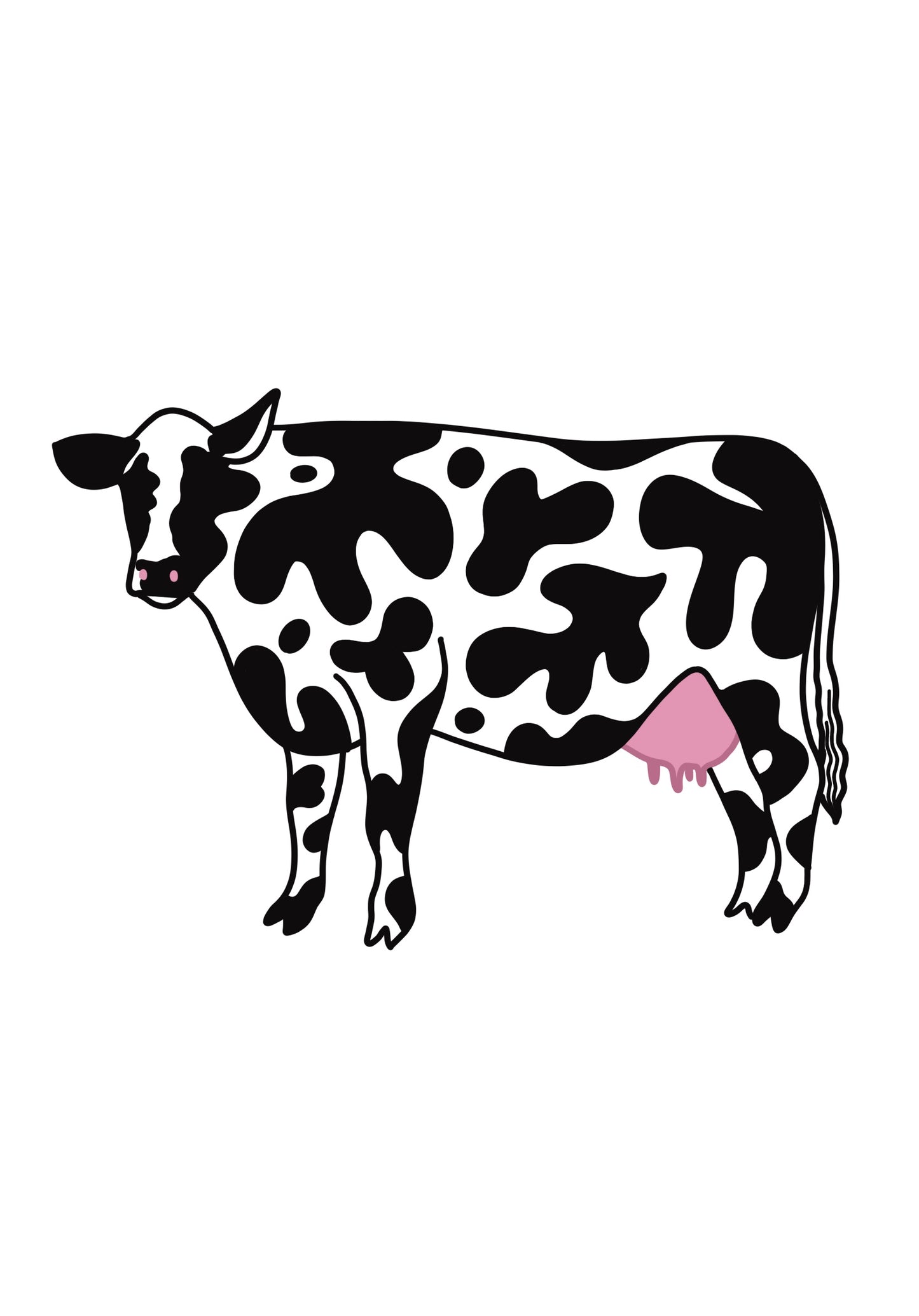 Matisse Cow VinylSticker, 3x2 in.