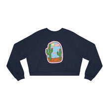 Load image into Gallery viewer, Cute Desert Cactus Women&#39;s Cropped Fleece Pullover

