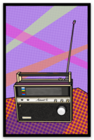 Load image into Gallery viewer, Funky Radio Vinyl Sticker, 2x3 in.
