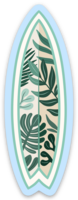 Load image into Gallery viewer, Tropical Surf Board Vinyl Sticker, 1.1x3 in.
