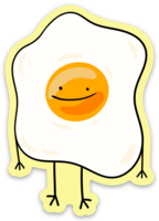 Load image into Gallery viewer, Egg Dude Vinyl Sticker, 2.1x3 in.
