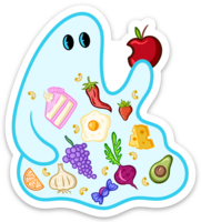 Load image into Gallery viewer, Munchie Ghost Magnet, 2.7x3 in.
