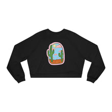 Load image into Gallery viewer, Cute Desert Cactus Women&#39;s Cropped Fleece Pullover
