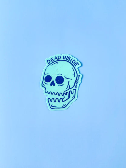 Dead Inside Vinyl Sticker, 3 x3 in.