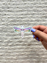 Load image into Gallery viewer, Dragonfly Clear Vinyl Sticker, 1.9x3 in.
