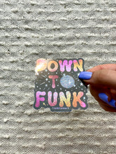 Load image into Gallery viewer, Down To Funk Glitter Sticker, 2.85x3 in.
