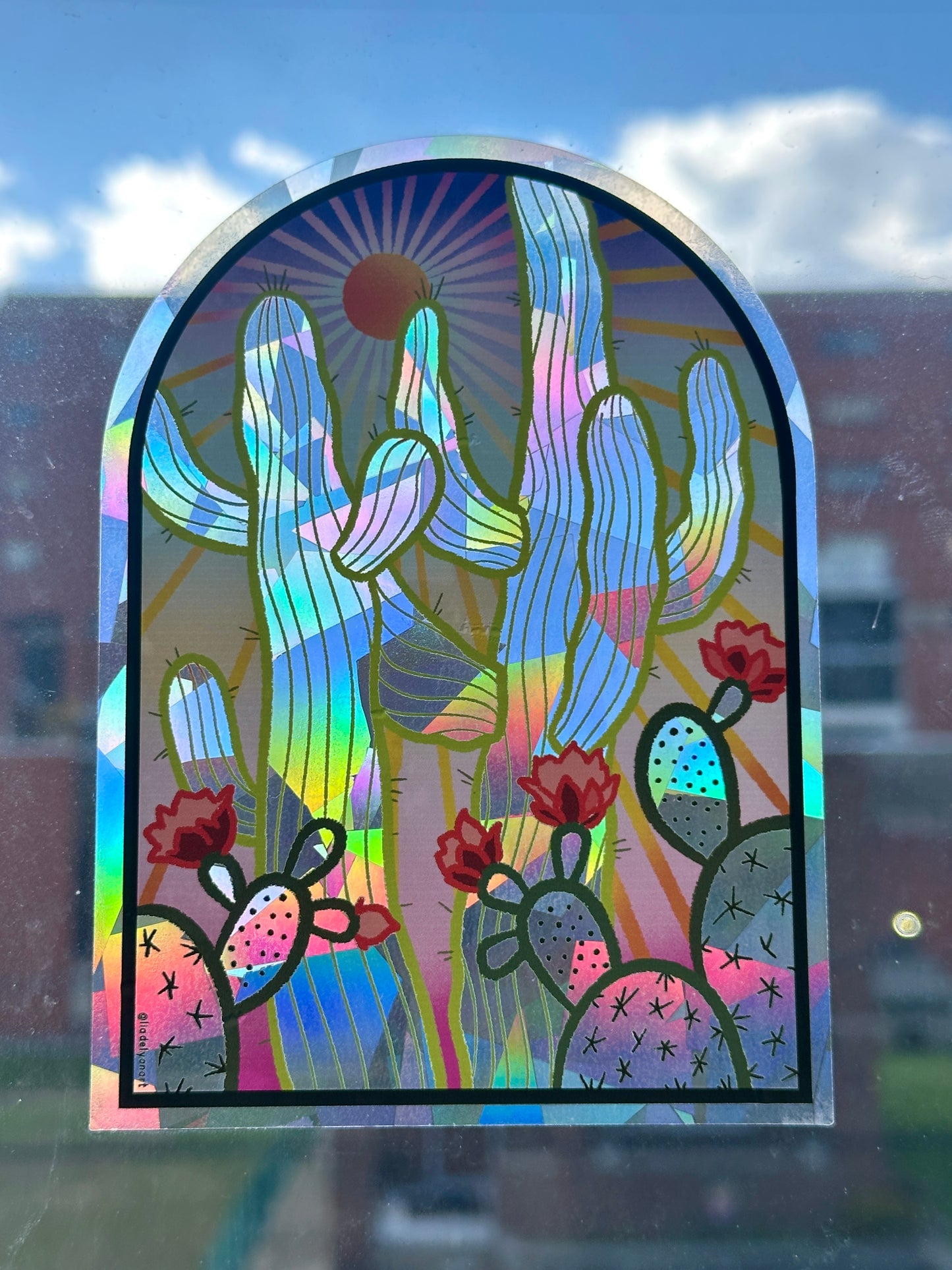 Mushroom Skull Sun Catcher