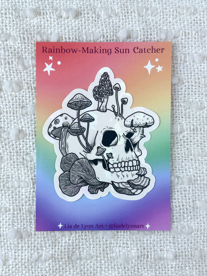 Mushroom Skull Sun Catcher