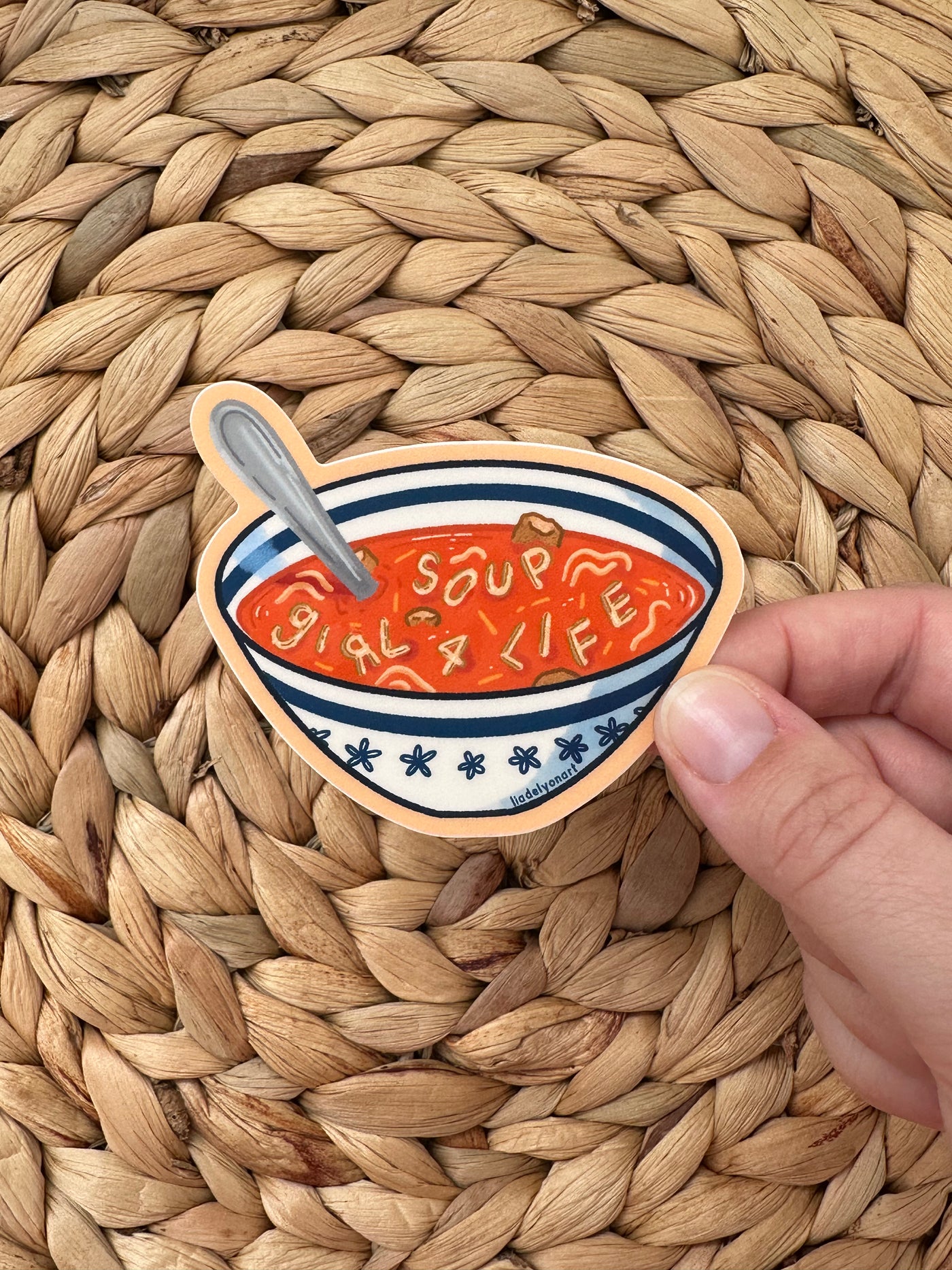Soup Girl Vinyl Sticker, 3 x 2.6 in (Copy)