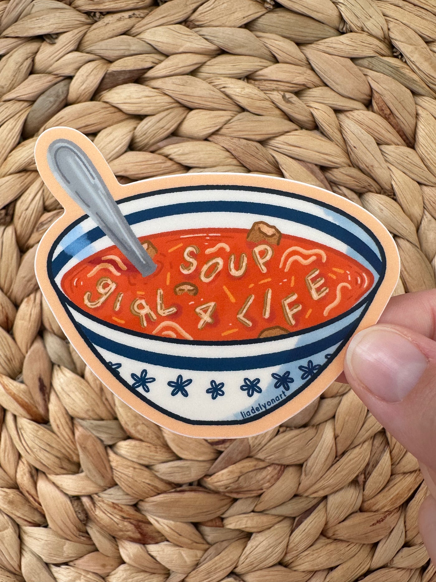 Soup Girl Vinyl Sticker, 3 x 2.6 in (Copy)