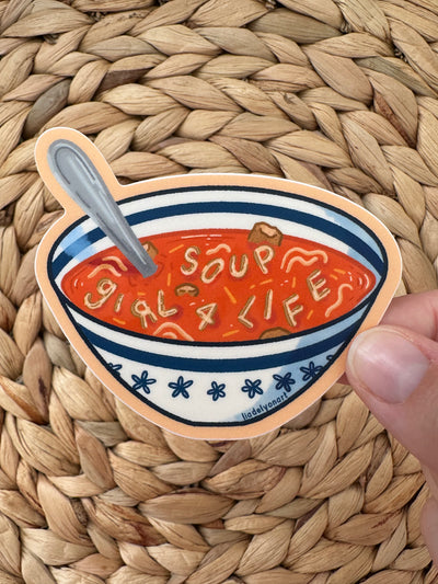Soup Girl Vinyl Sticker, 3 x 2.6 in (Copy)