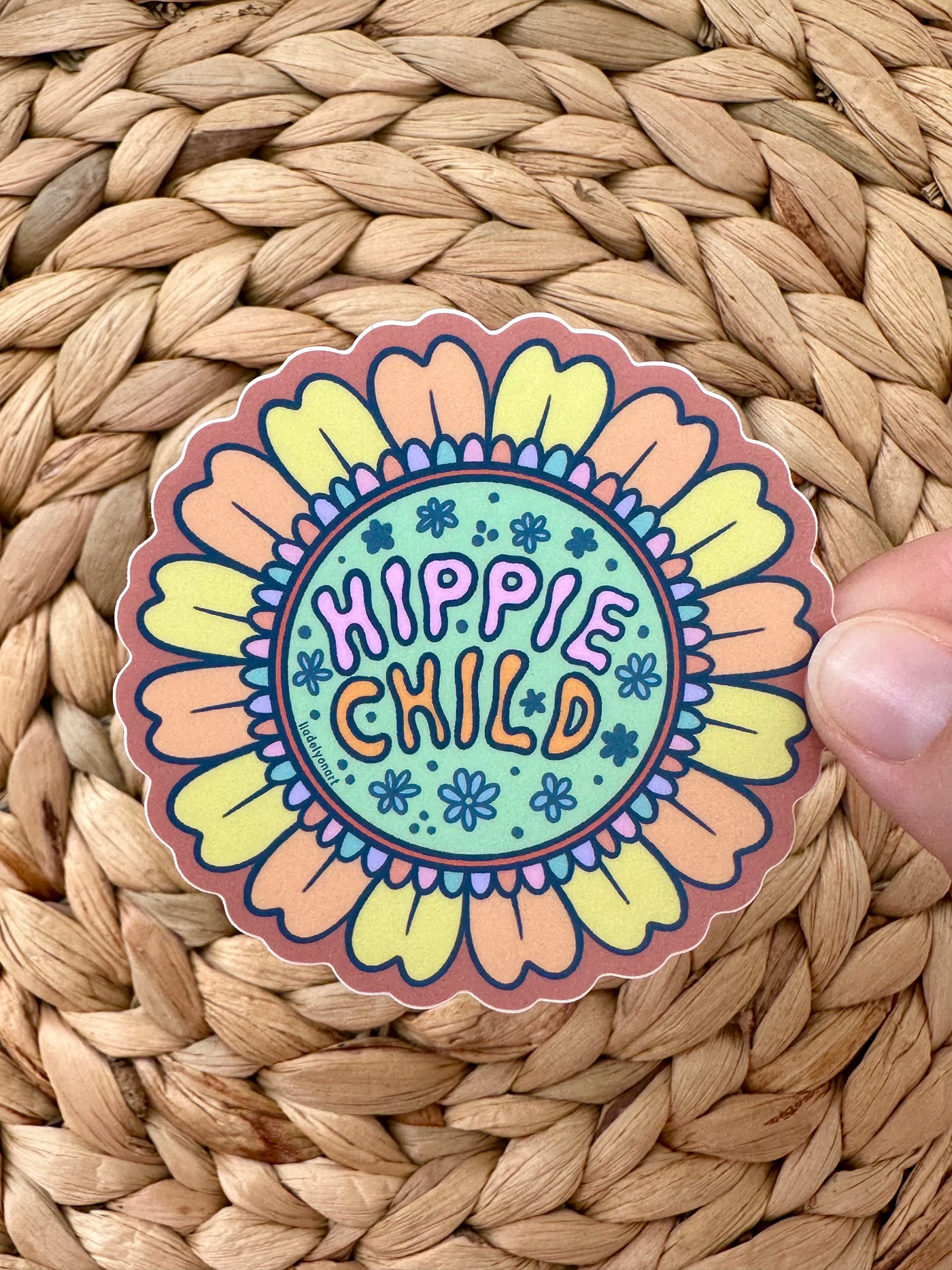Hippie Child Vinyl Sticker, 3 x 3