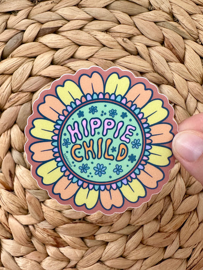 Hippie Child Vinyl Sticker, 3 x 3
