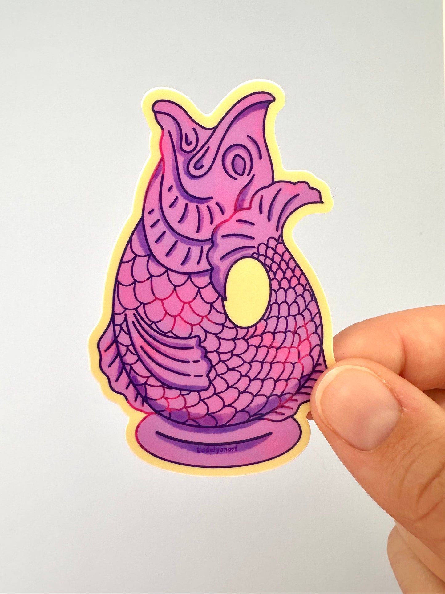 Gluggle Jug Vinyl Sticker, 3x2in