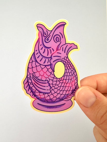 Gluggle Jug Vinyl Sticker, 3x2in