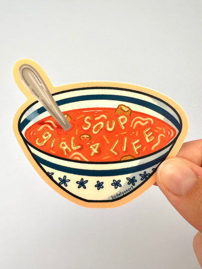 Soup Girl Vinyl Sticker, 3 x 2.6 in (Copy)