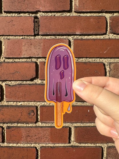 Ghost Popsicle Vinyl Sticker, 1.5 x 4 in.